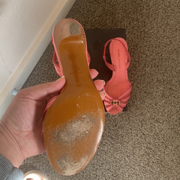 Vintage Marc Jacobs Pink Slingback Open Toe Heels - Picture 5 of 6